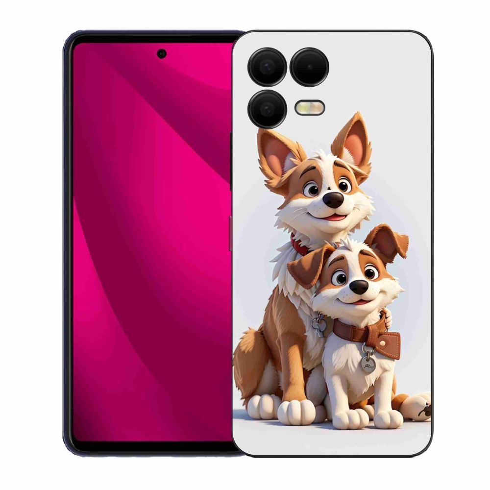 Gélový kryt mmCase na T-Mobile T Phone 3 Pro - kreslenie psy