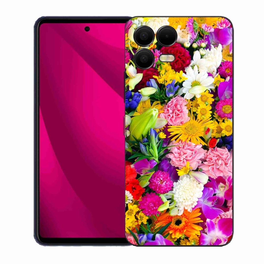 Gélový kryt mmCase na T-Mobile T Phone 3 Pro - kvety 12