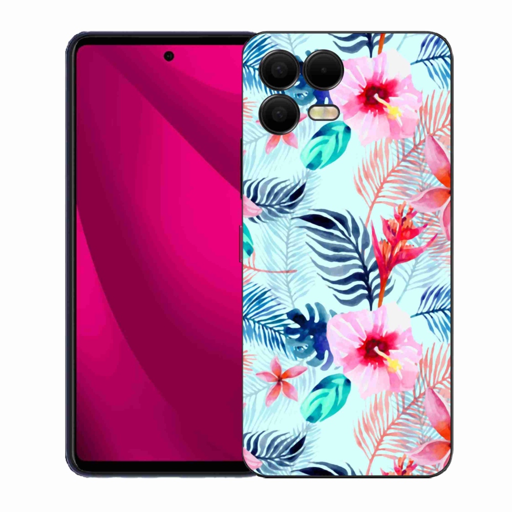 Gélový kryt mmCase na T-Mobile T Phone 3 Pro - kvety