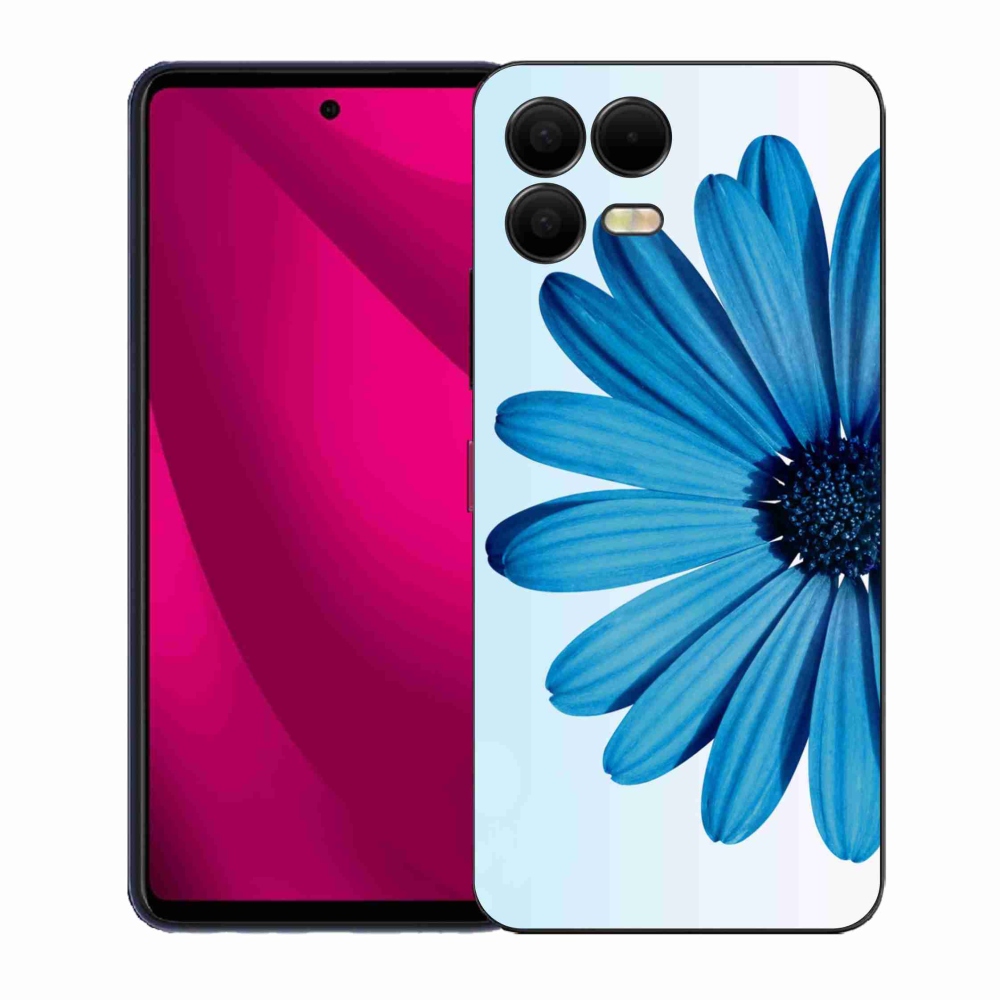 Gélový kryt mmCase na T-Mobile T Phone 3 Pro - modrá margaréta