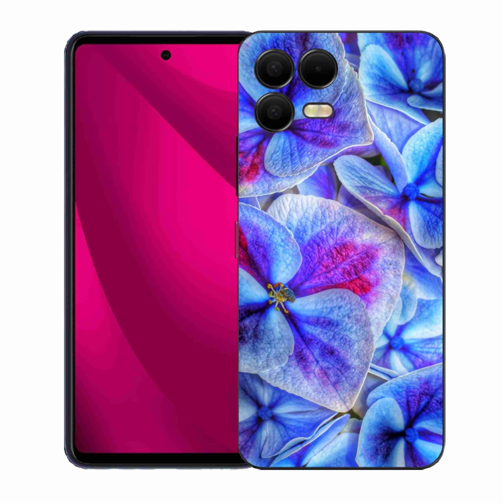 Gélový kryt mmCase na T-Mobile T Phone 3 Pro - modré kvety 1