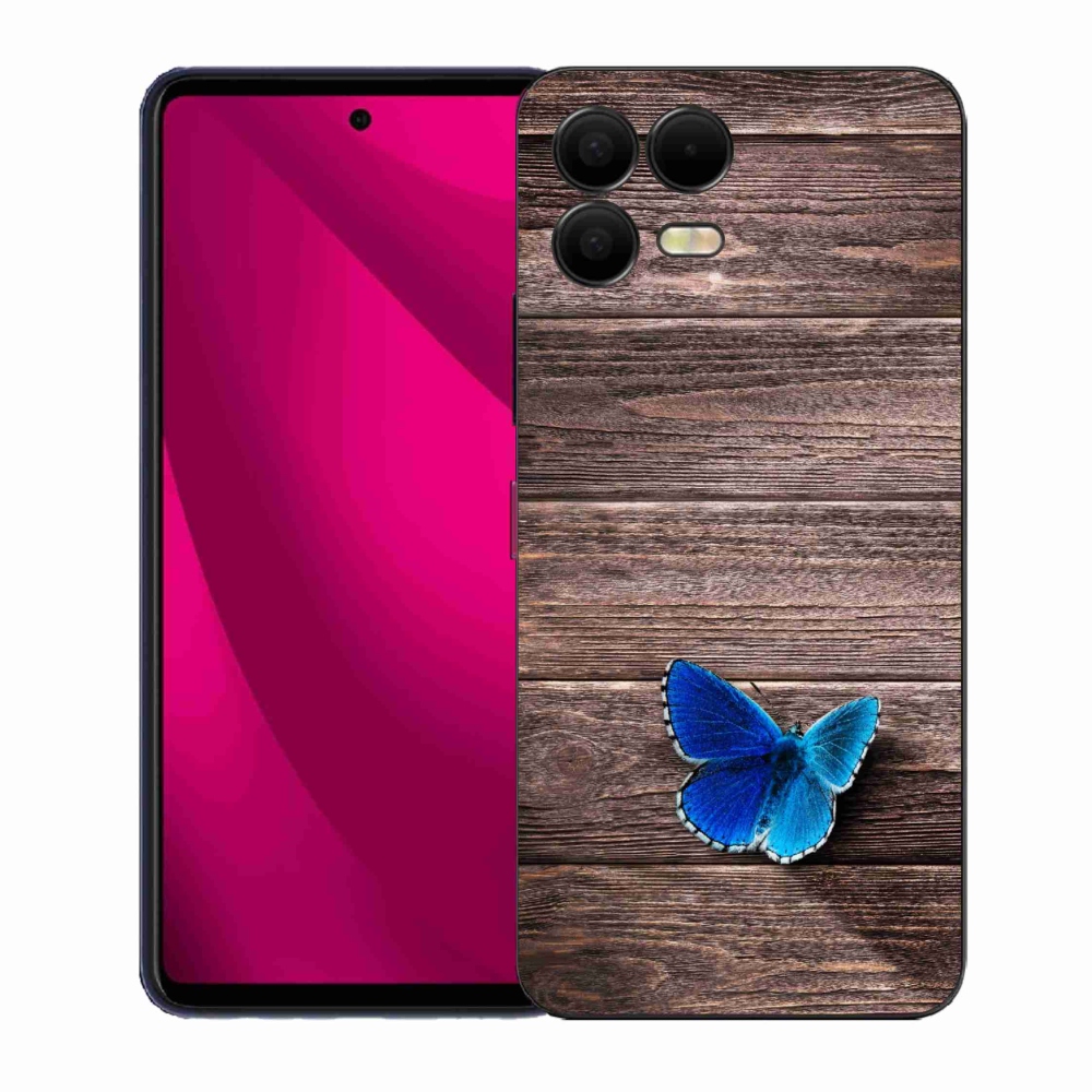 Gélový kryt mmCase na T-Mobile T Phone 3 Pro - modrý motýľ 1