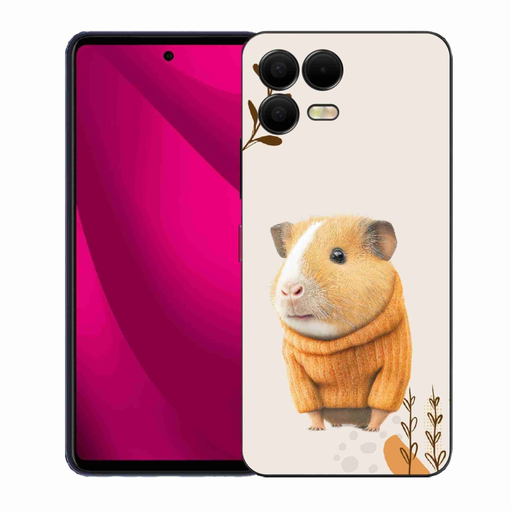 Gélový kryt mmCase na T-Mobile T Phone 3 Pro - morča vo svetri