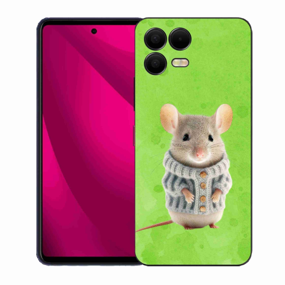 Gélový kryt mmCase na T-Mobile T Phone 3 Pro - myška vo svetri