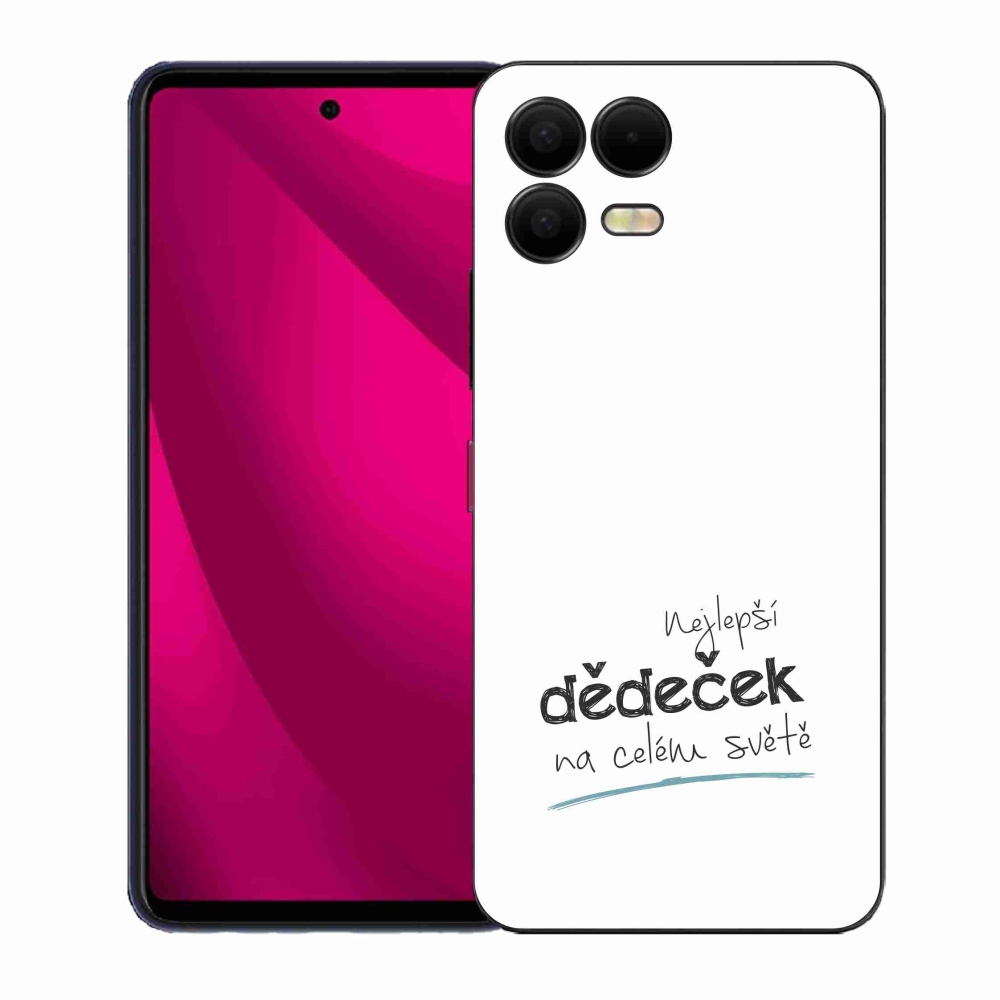 Gélový kryt mmCase na T-Mobile T Phone 3 Pro - najlepší dedko 3 biele pozadie