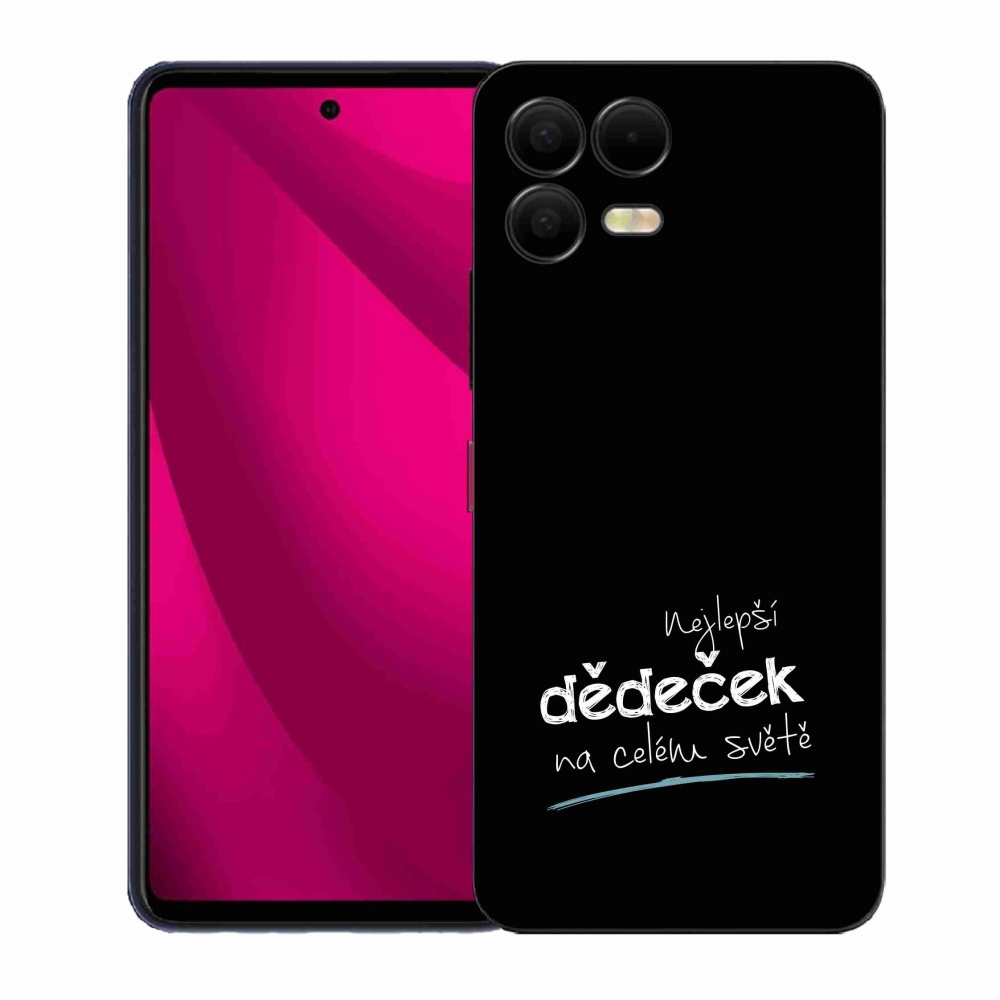 Gélový kryt mmCase na T-Mobile T Phone 3 Pro - najlepší dedko 3 čierne pozadie