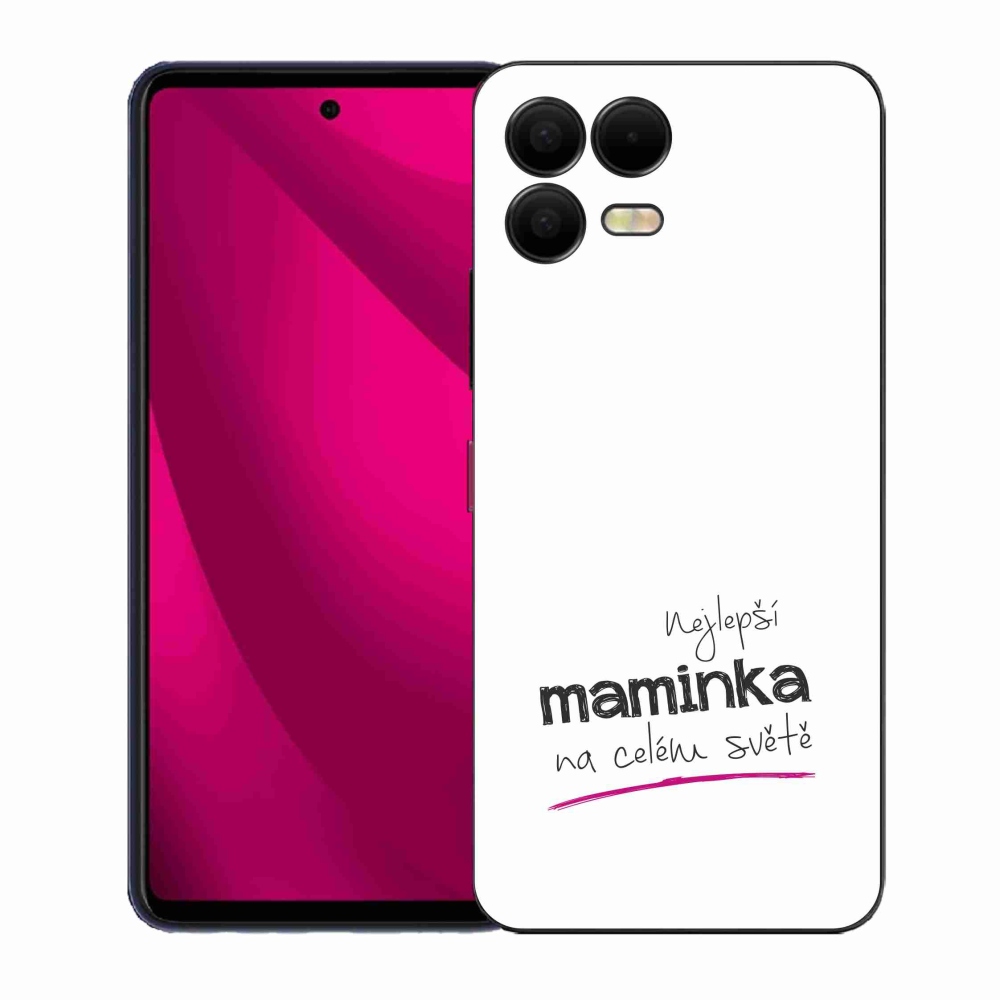 Gélový kryt mmCase na T-Mobile T Phone 3 Pro - najlepšia mamička 4 biele pozadie