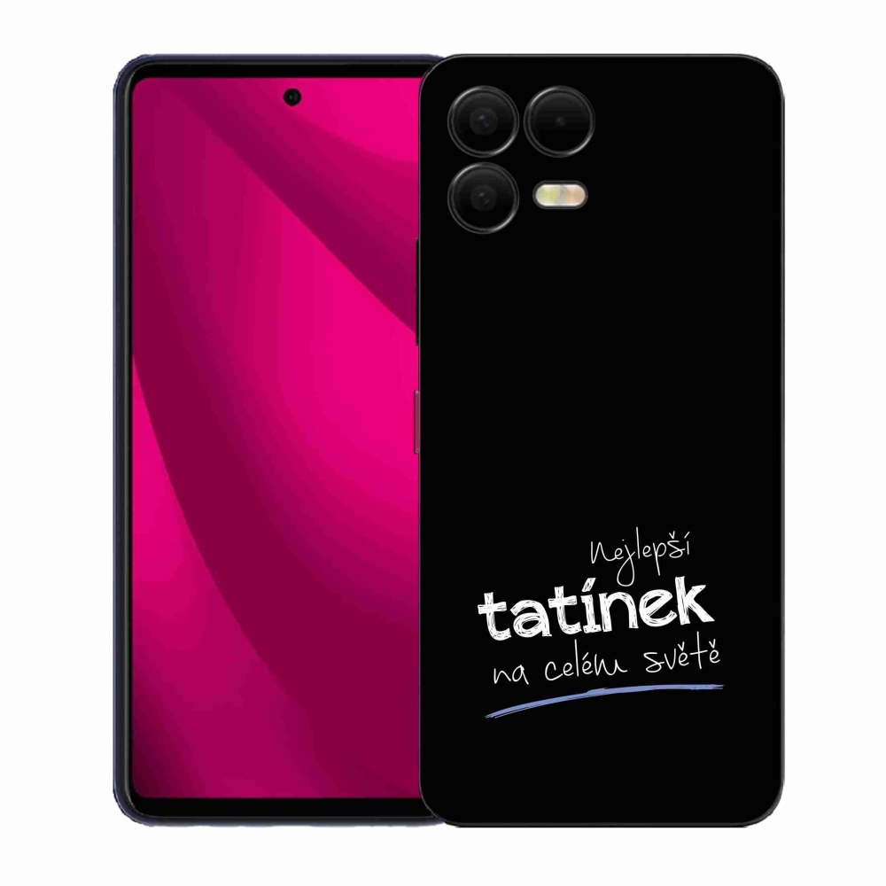 Gélový kryt mmCase na T-Mobile T Phone 3 Pro - najlepší otecko 4 čierne pozadie