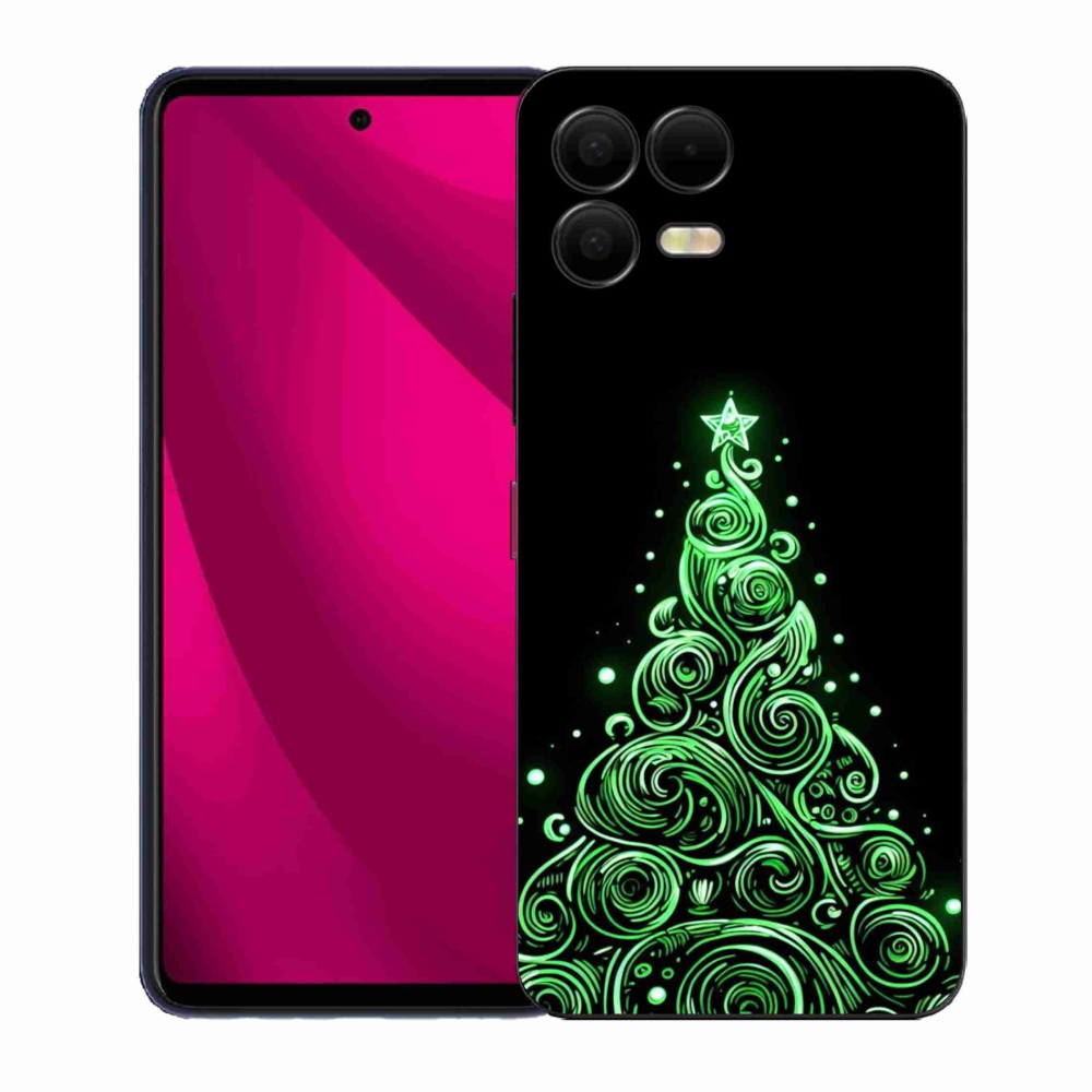 Gélový kryt mmCase na T-Mobile T Phone 3 Pro - neónový vianočný stromček 3