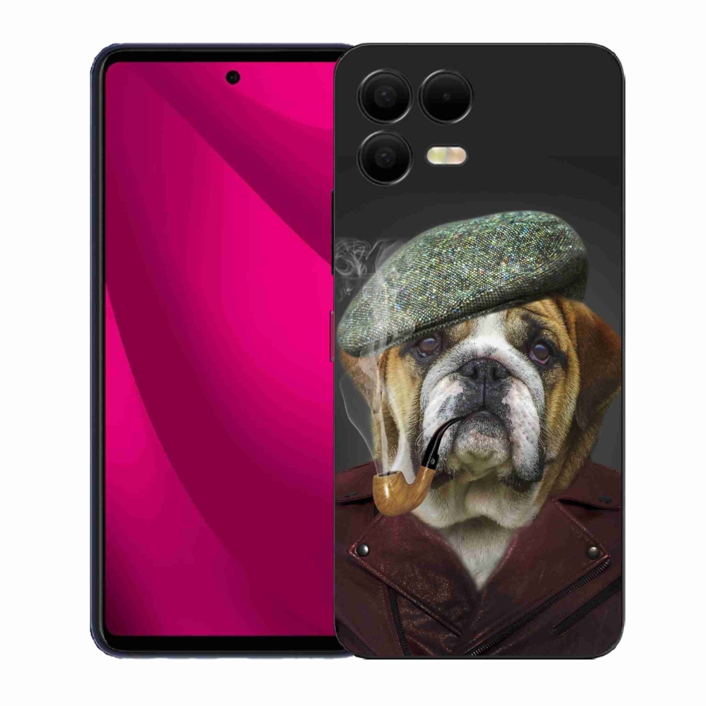 Gélový kryt mmCase na T-Mobile T Phone 3 Pro - pes s fajkou