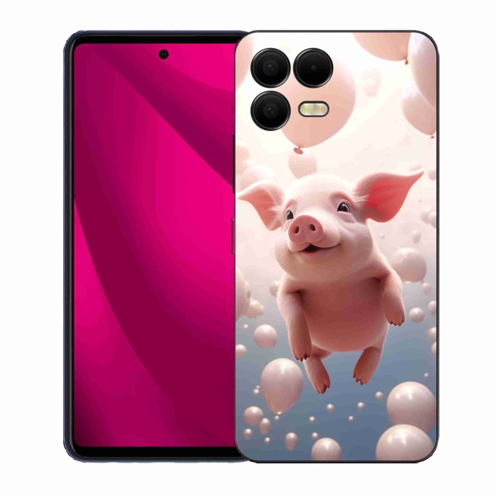 Gélový kryt mmCase na T-Mobile T Phone 3 Pro - prasiatko s balónikmi