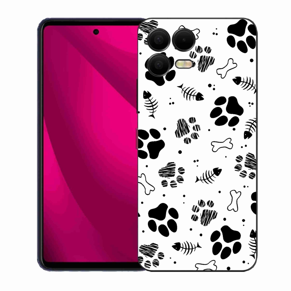 Gélový kryt mmCase na T-Mobile T Phone 3 Pro - psie labky 1