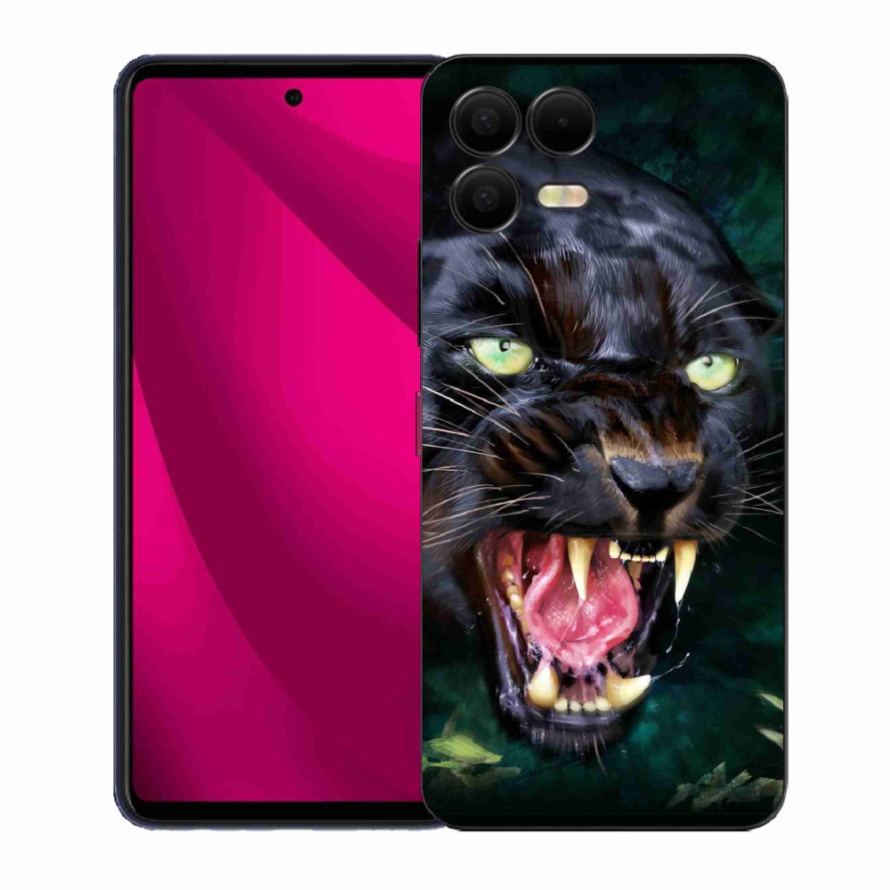 Gélový kryt mmCase na T-Mobile T Phone 3 Pro - rozzúrený čierny panter