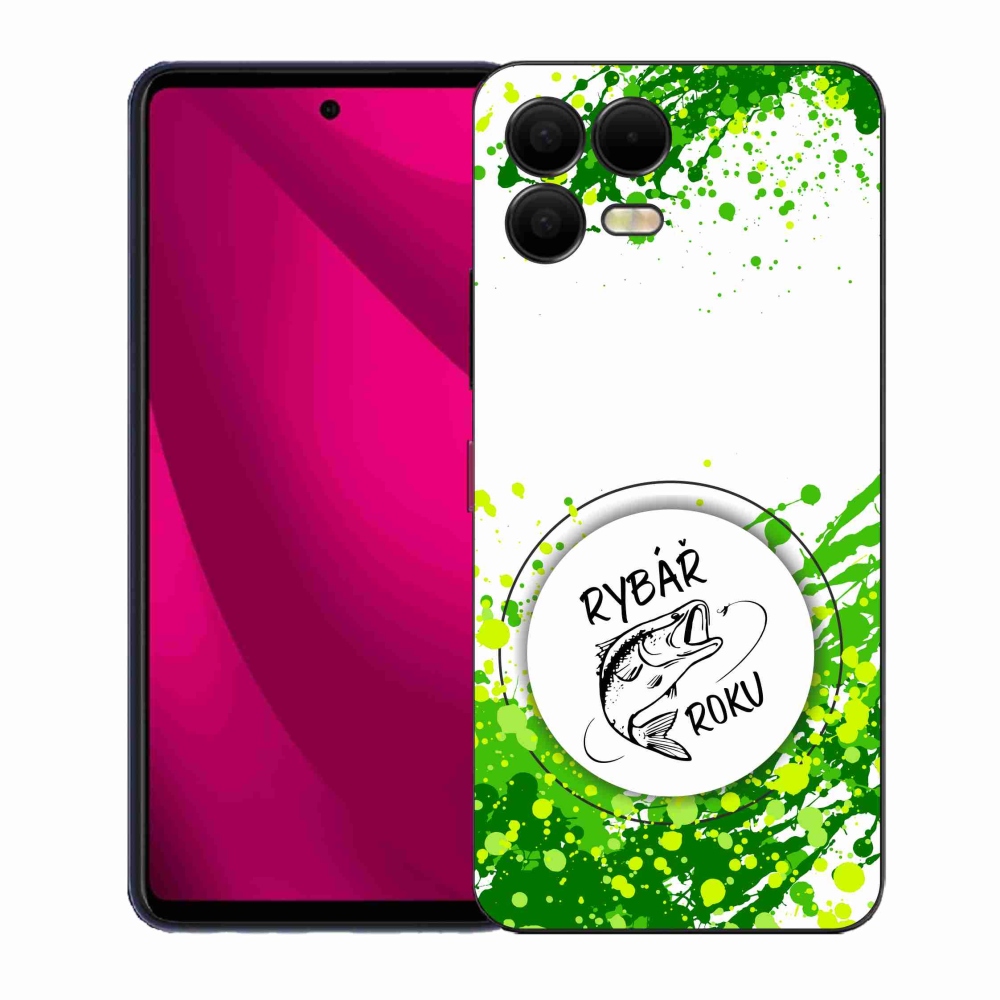 Gélový kryt mmCase na T-Mobile T Phone 3 Pro - rybár roka biele pozadie