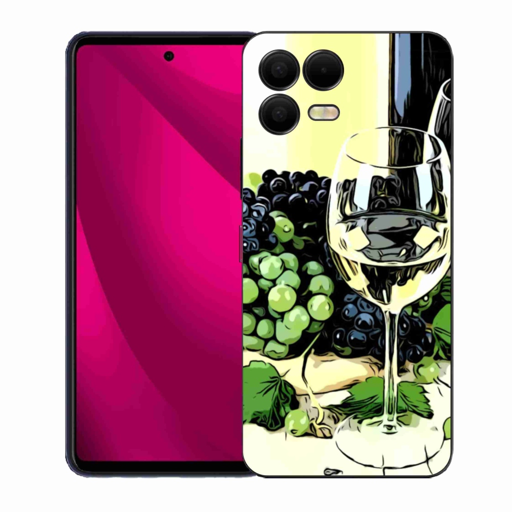 Gélový kryt mmCase na T-Mobile T Phone 3 Pro - pohár vína