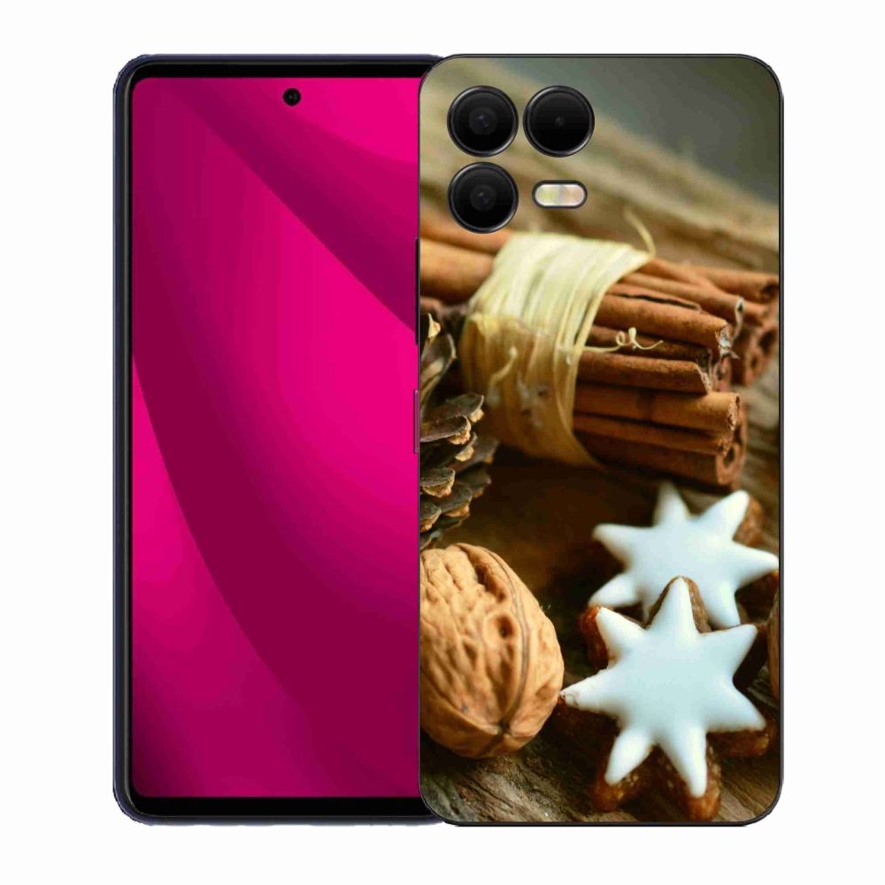 Gélový kryt mmCase na T-Mobile T Phone 3 Pro - škorica a perníčky