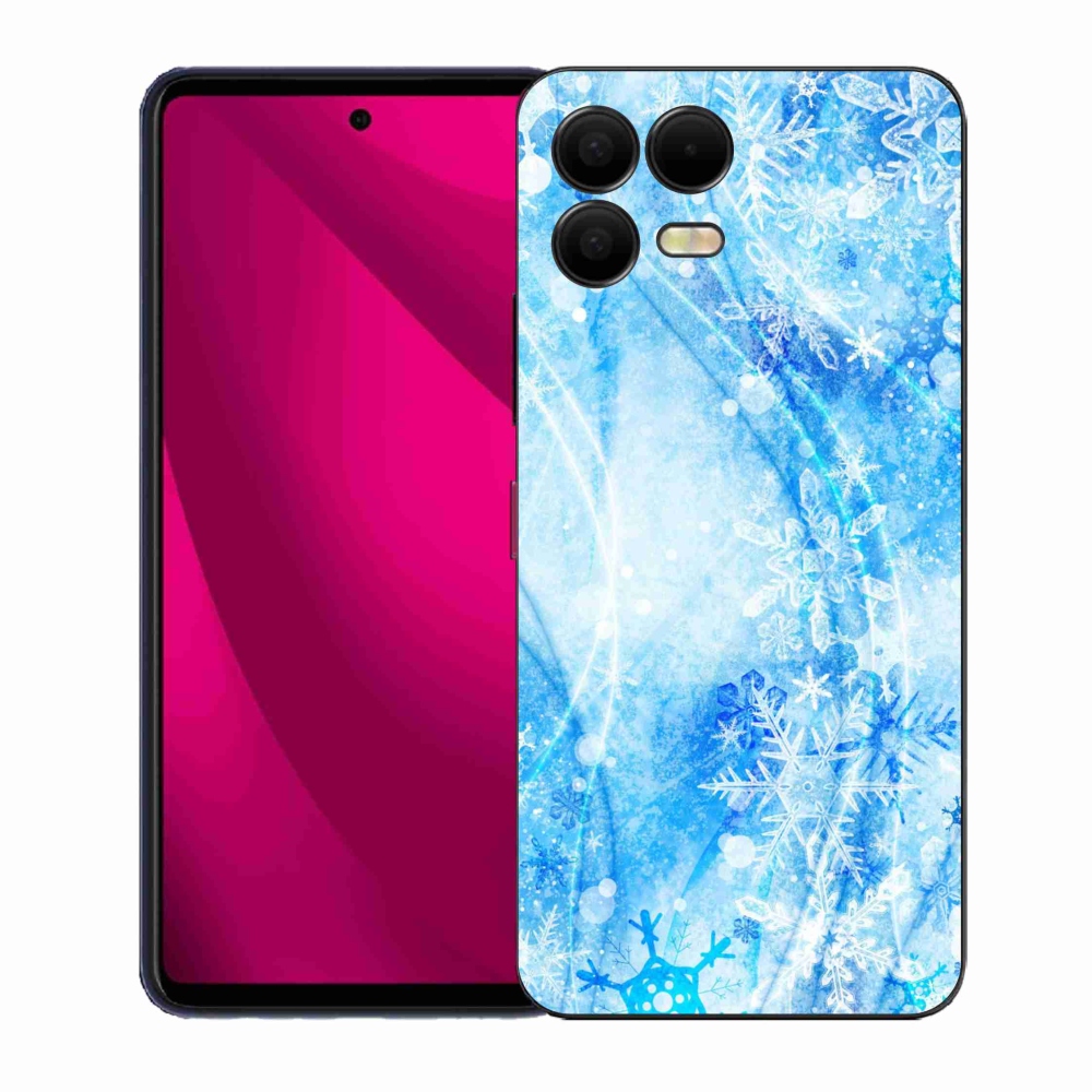 Gélový kryt mmCase na T-Mobile T Phone 3 Pro - snehové vločky