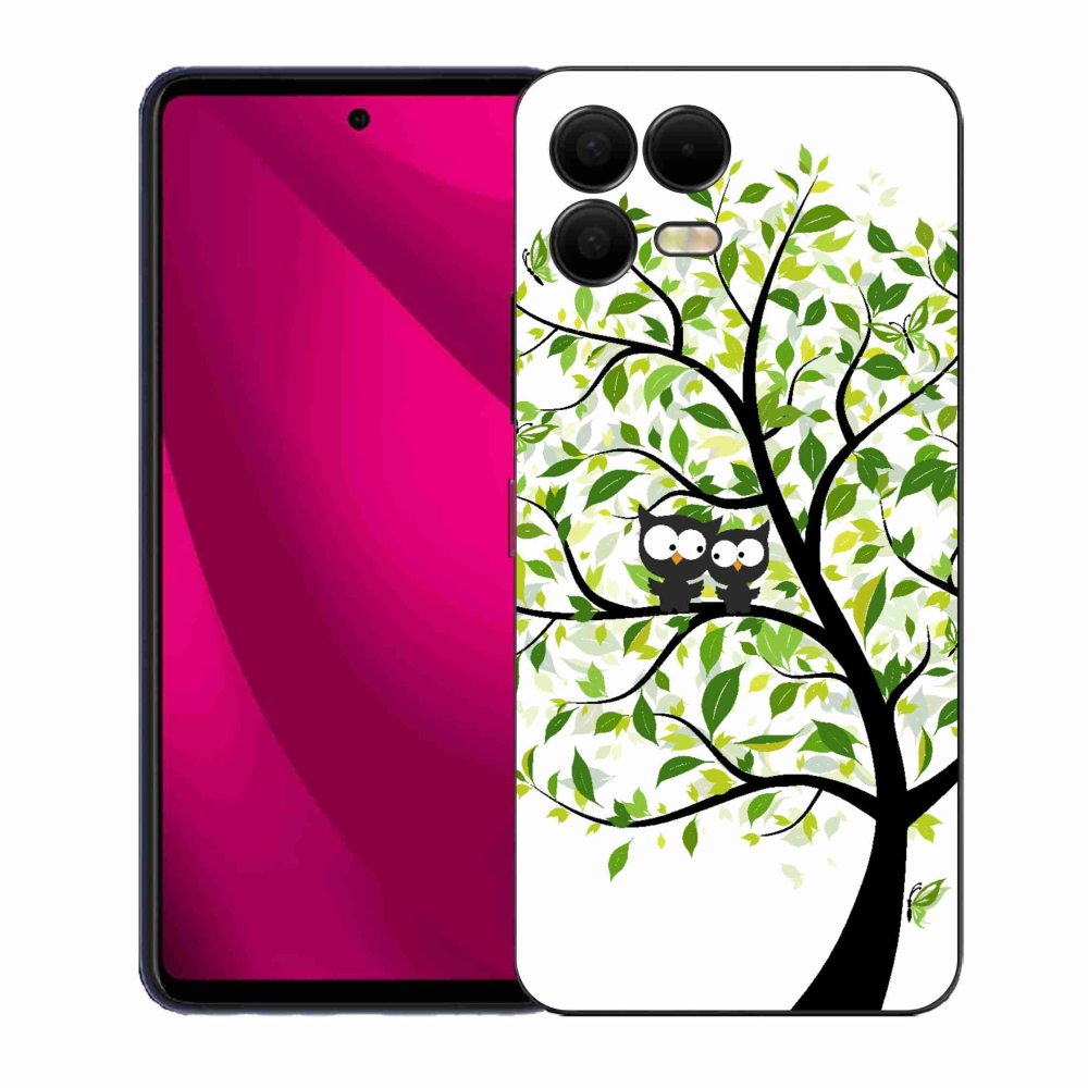 Gélový kryt mmCase na T-Mobile T Phone 3 Pro - sovičky na strome