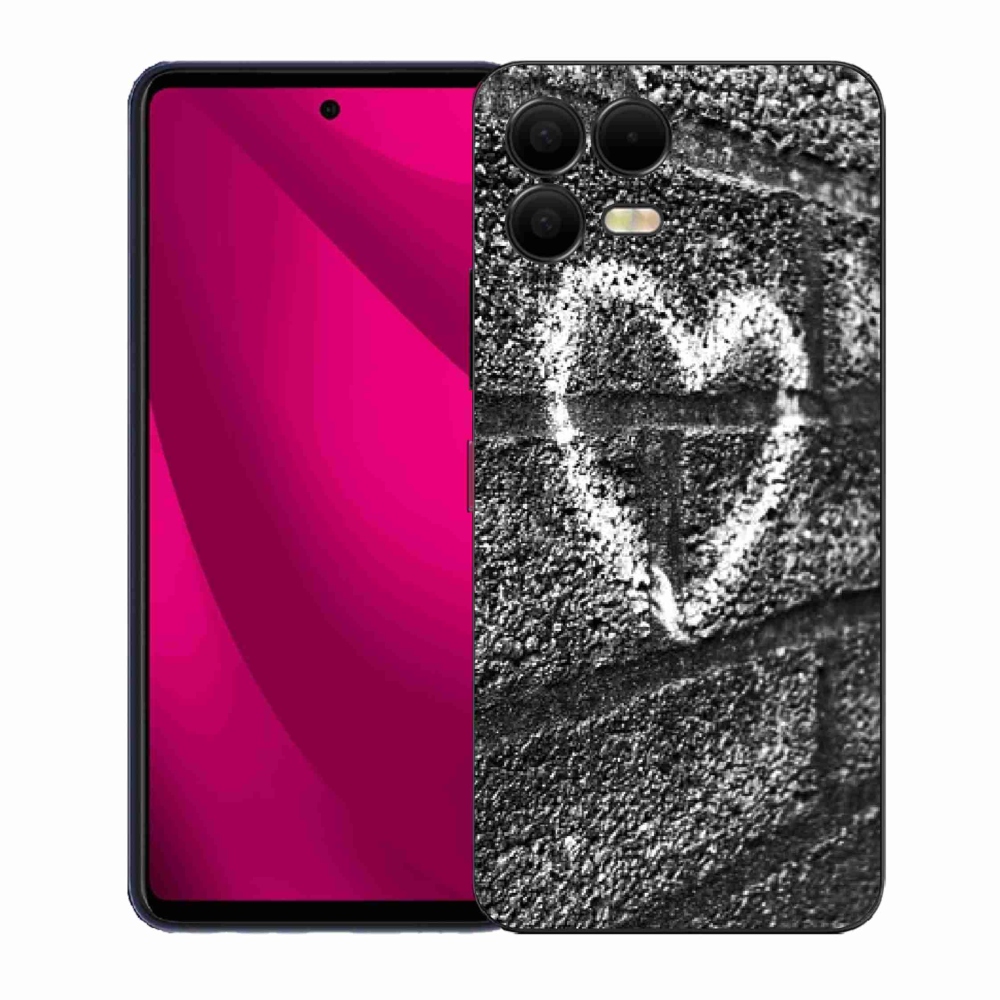 Gélový kryt mmCase na T-Mobile T Phone 3 Pro - srdce na stene
