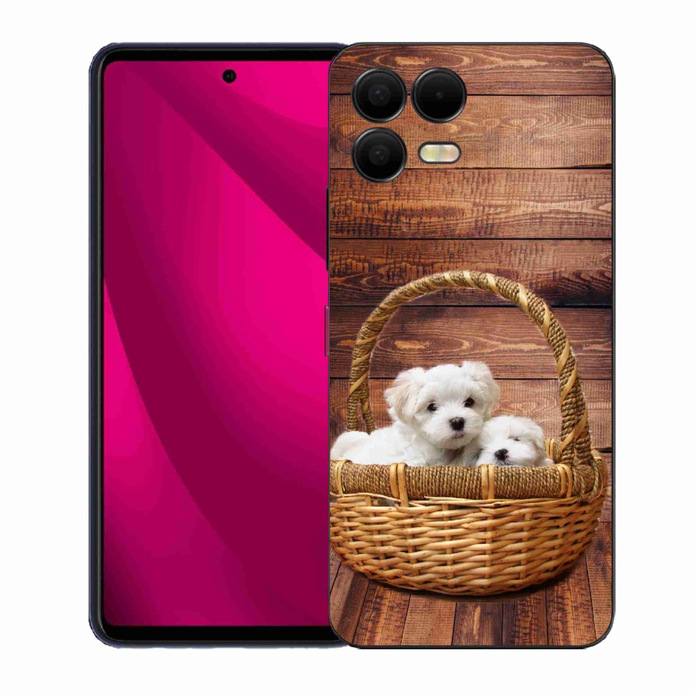 Gélový kryt mmCase na T-Mobile T Phone 3 Pro - šteniatka