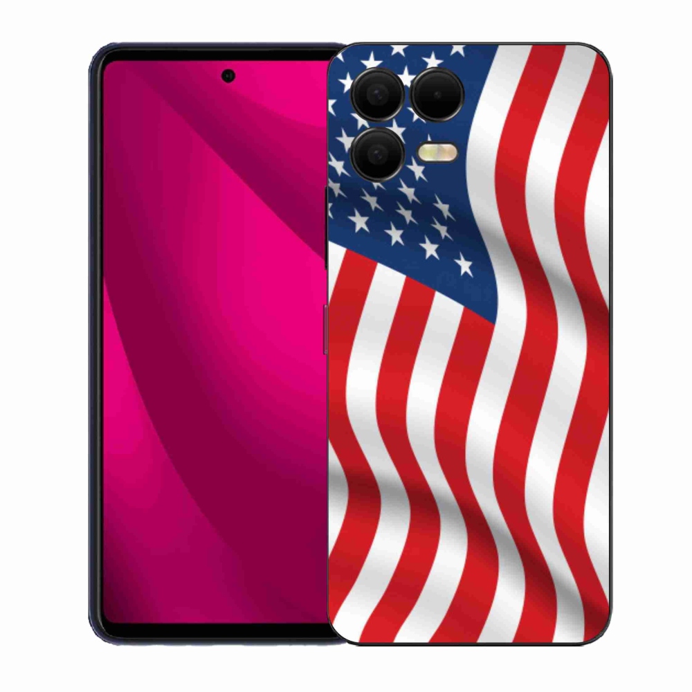 Gélový kryt mmCase na T-Mobile T Phone 3 Pro - USA vlajka