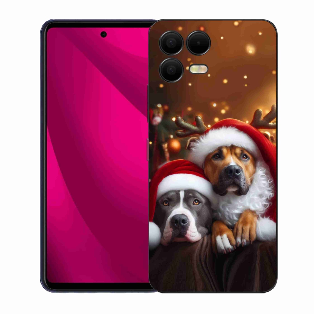 Gélový kryt mmCase na T-Mobile T Phone 3 Pro - vianočné psy