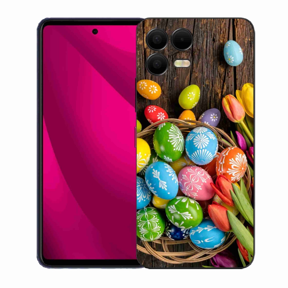 Gélový kryt mmCase na T-Mobile T Phone 3 Pro - veľkonočné vajíčka