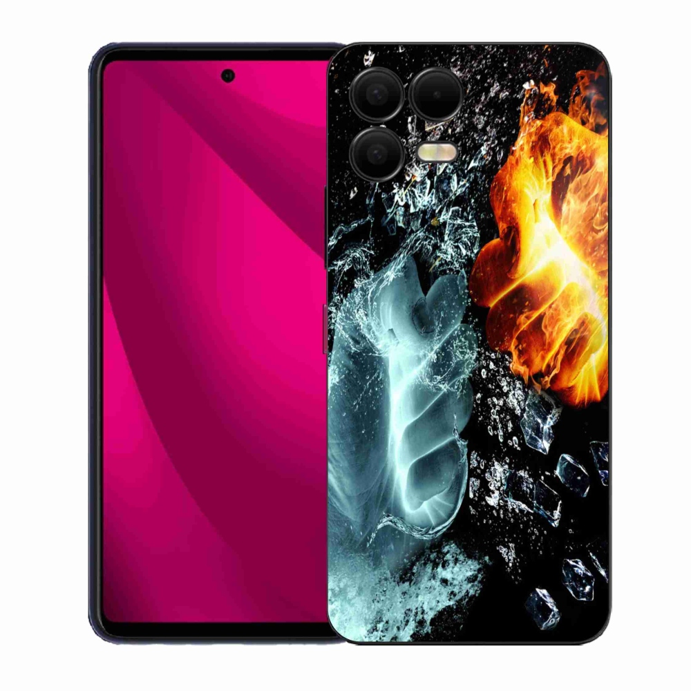 Gélový kryt mmCase na T-Mobile T Phone 3 Pro - voda a oheň
