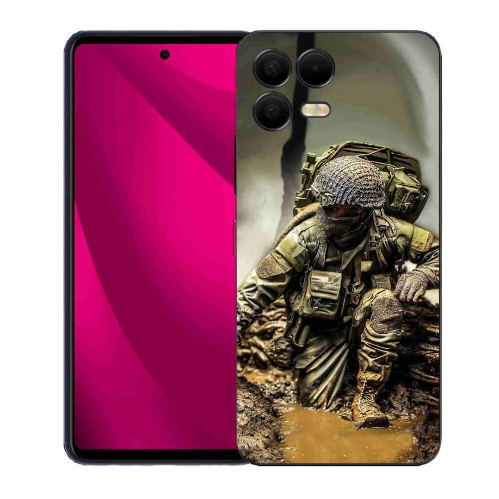 Gélový kryt mmCase na T-Mobile T Phone 3 Pro - vojak