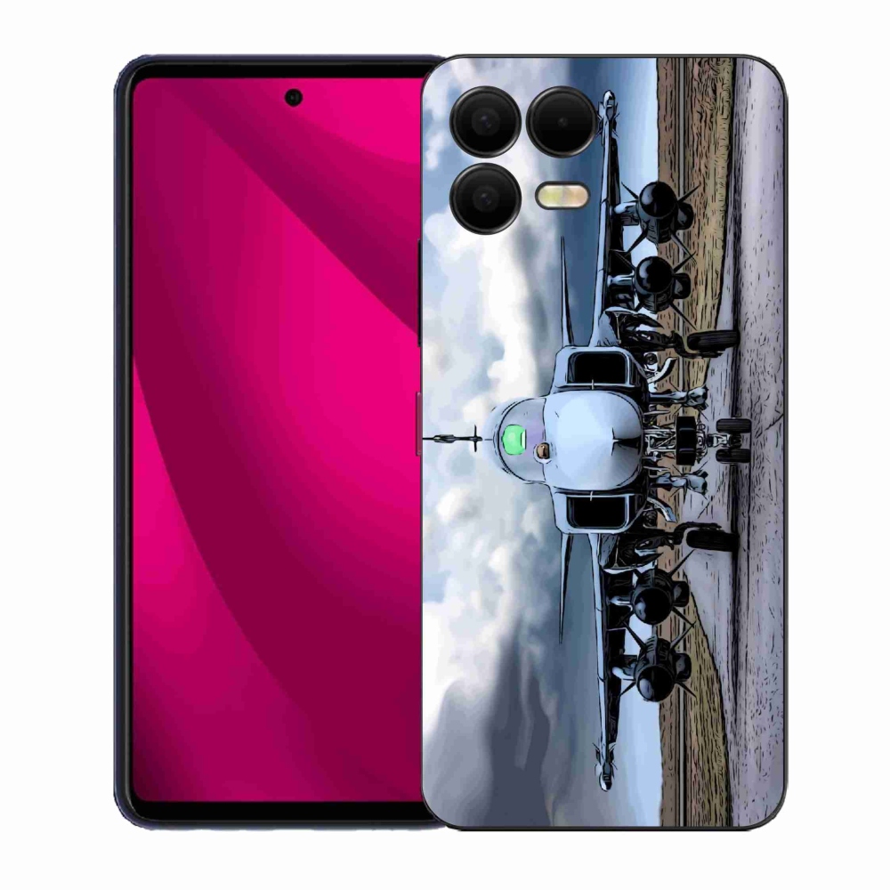 Gélový kryt mmCase na T-Mobile T Phone 3 Pro - vojenské lietadlo