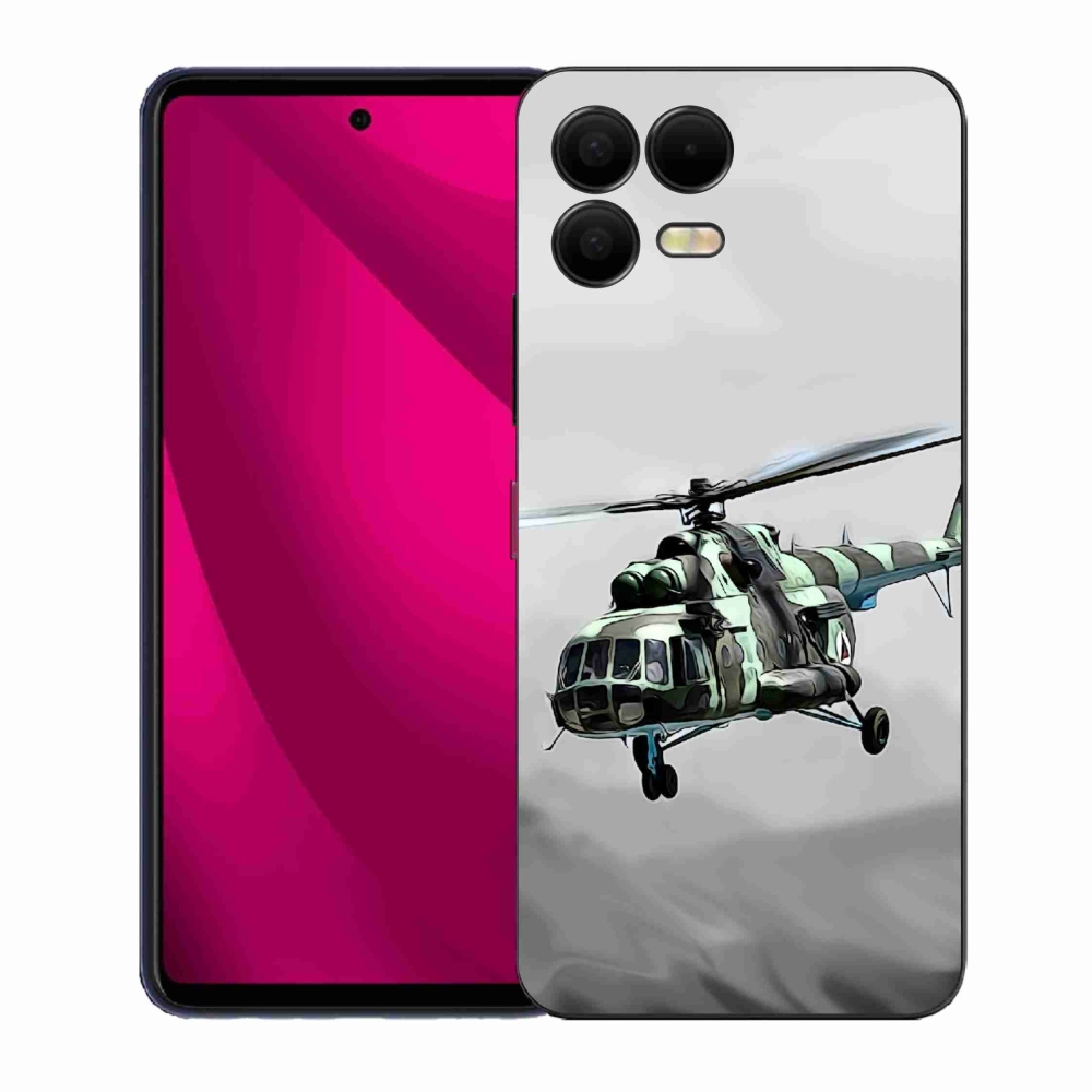 Gélový kryt mmCase na T-Mobile T Phone 3 Pro - vojenský vrtuľník