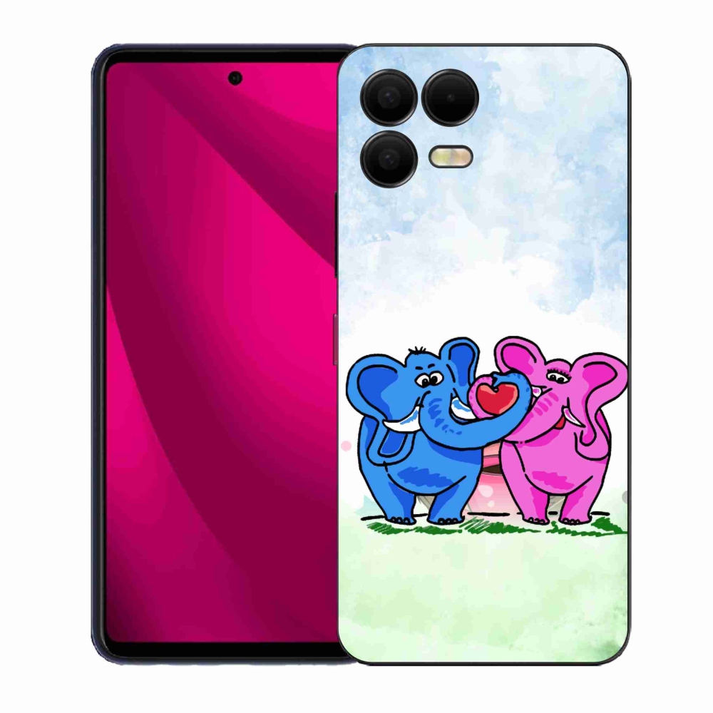Gélový kryt mmCase na T-Mobile T Phone 3 Pro - zamilovaní slony