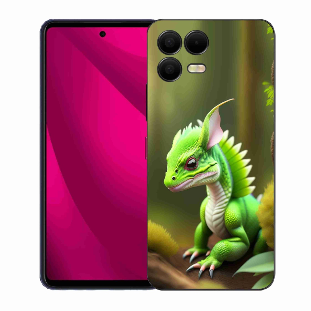 Gélový kryt mmCase na T-Mobile T Phone 3 Pro - zelený dráčik