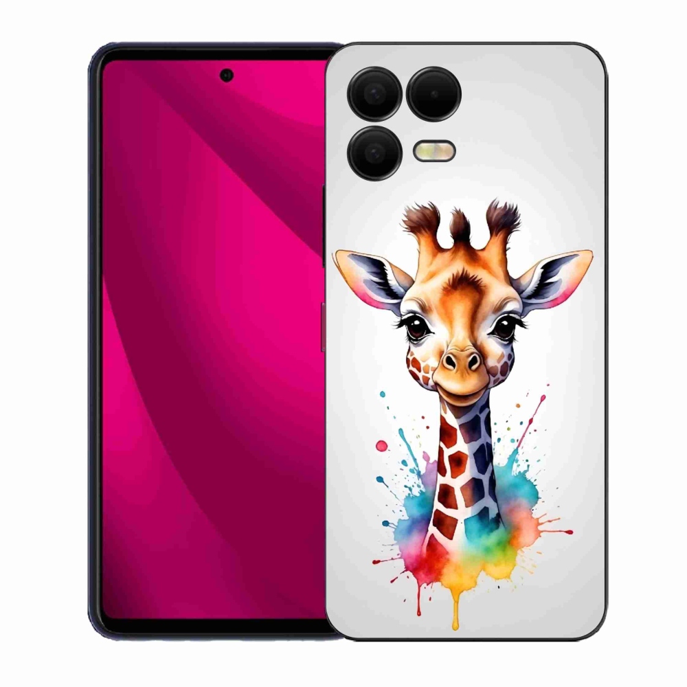Gélový kryt mmCase na T-Mobile T Phone 3 Pro - žirafa 1
