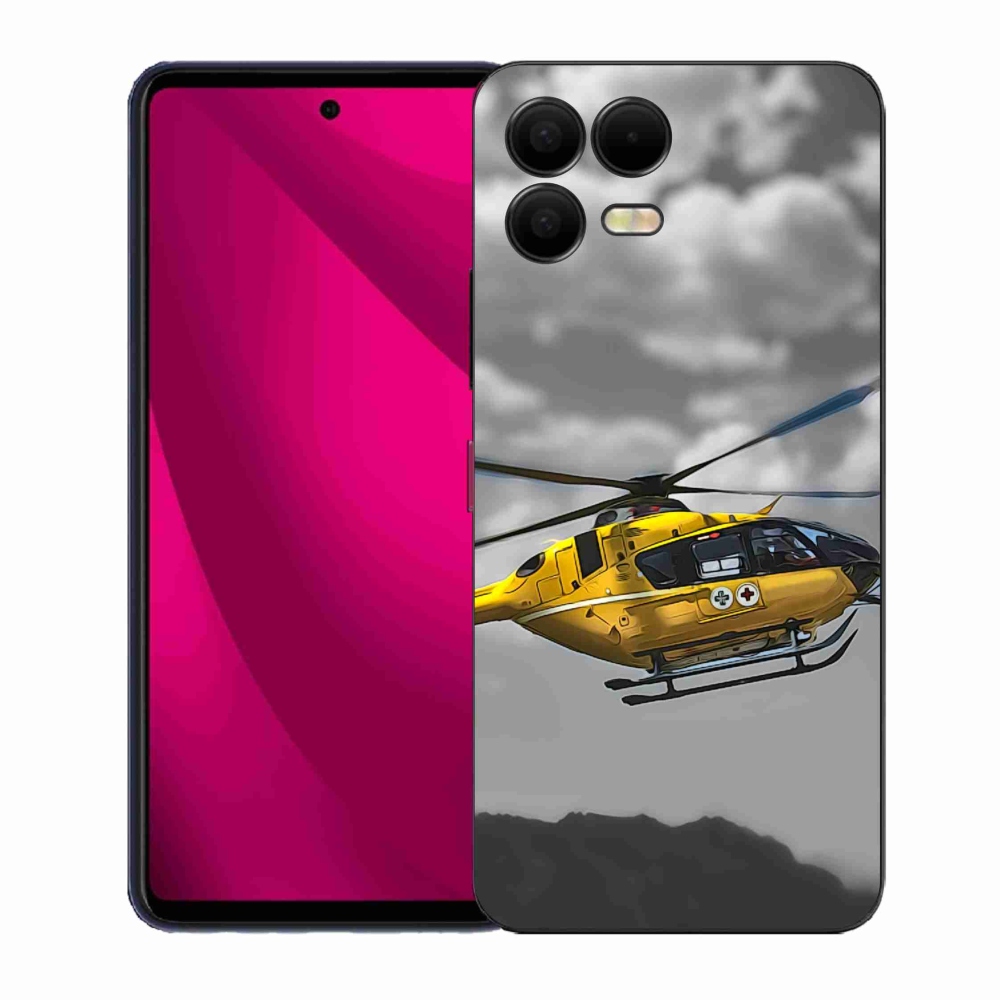 Gélový kryt mmCase na T-Mobile T Phone 3 Pro - žltá helikoptéra
