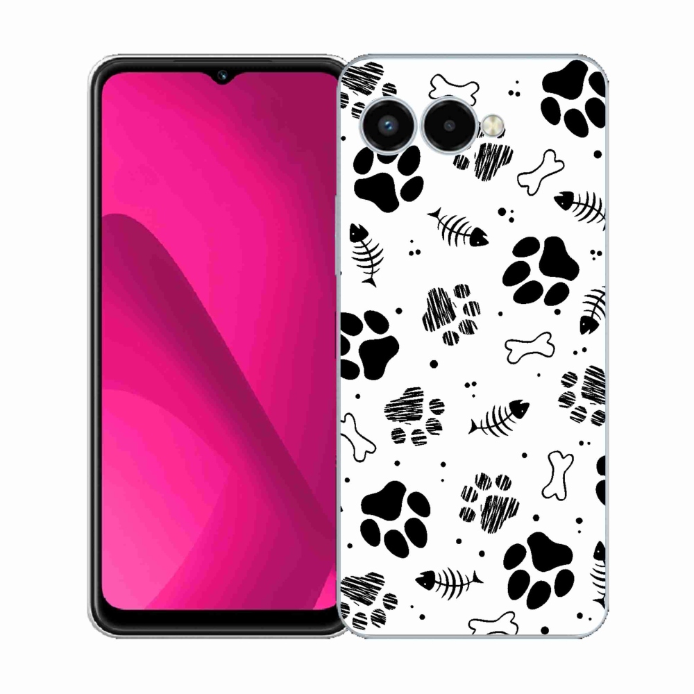 Gélový kryt mmCase na T-Mobile T Phone 3 - psie labky 1