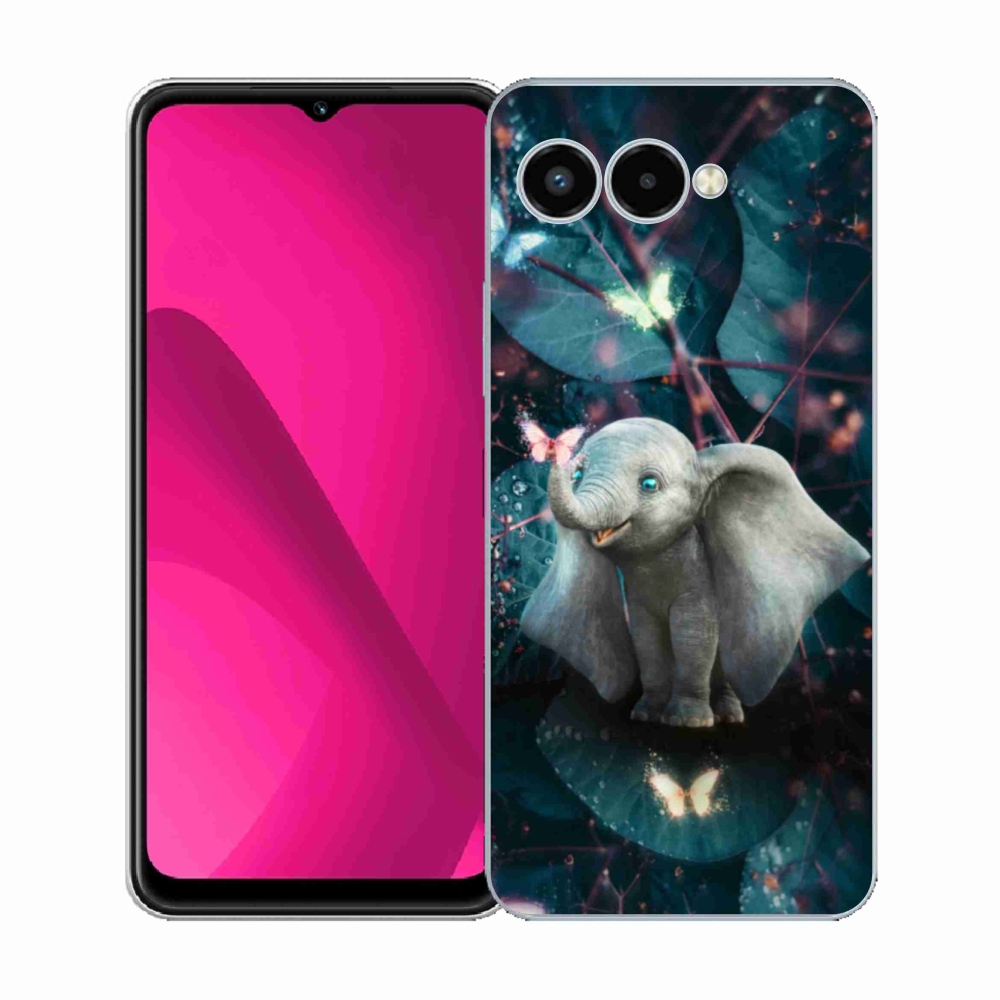 Gélový kryt mmCase na T-Mobile T Phone 3 - roztomilý slon