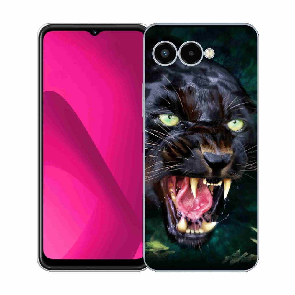 Gélový kryt mmCase na T-Mobile T Phone 3 - rozzúrený čierny panter