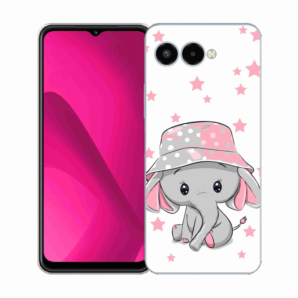 Gélový kryt mmCase na T-Mobile T Phone 3 - ružový slon