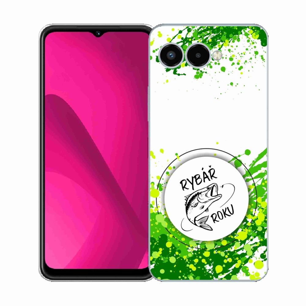 Gélový kryt mmCase na T-Mobile T Phone 3 - rybár roka biele pozadie
