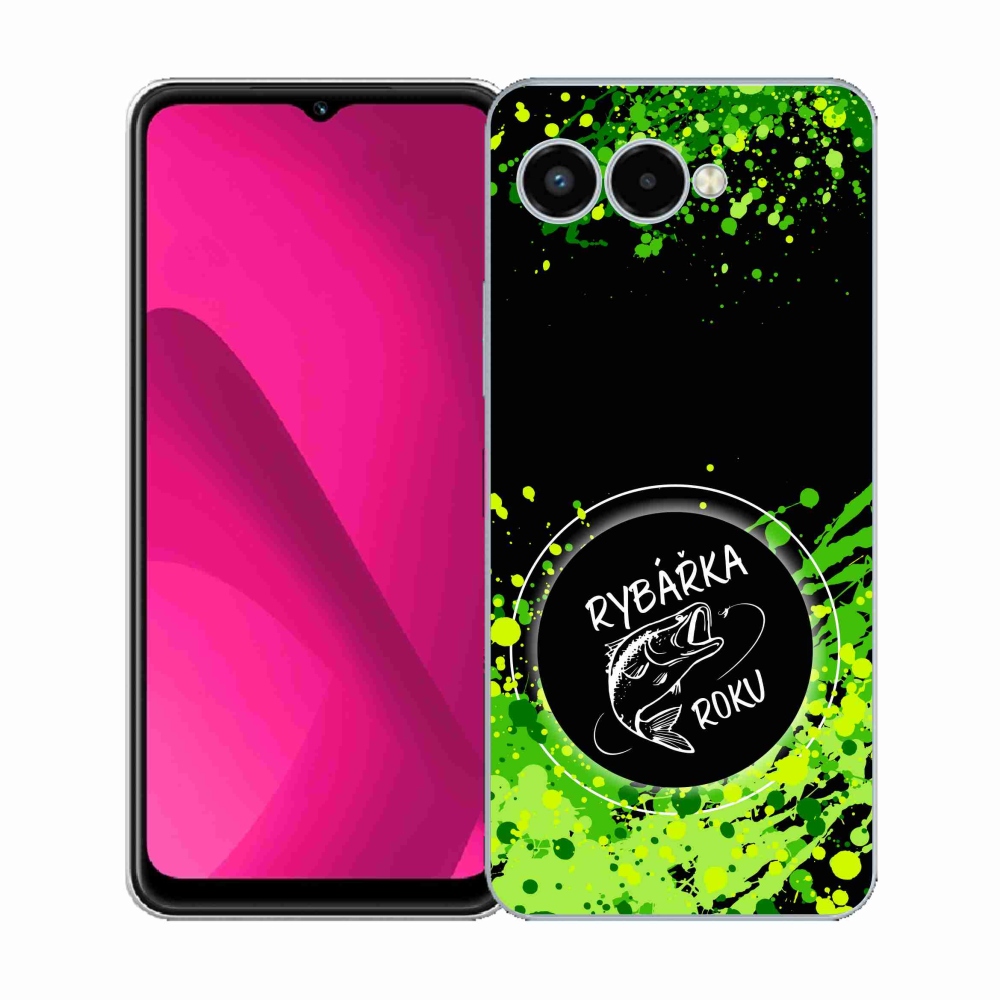 Gélový kryt mmCase na T-Mobile T Phone 3 - rybárka roku čierne pozadie