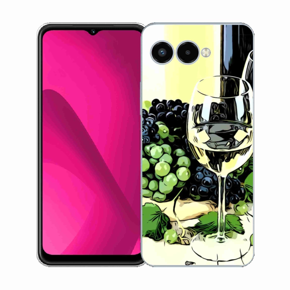Gélový kryt mmCase na T-Mobile T Phone 3 - pohár vína