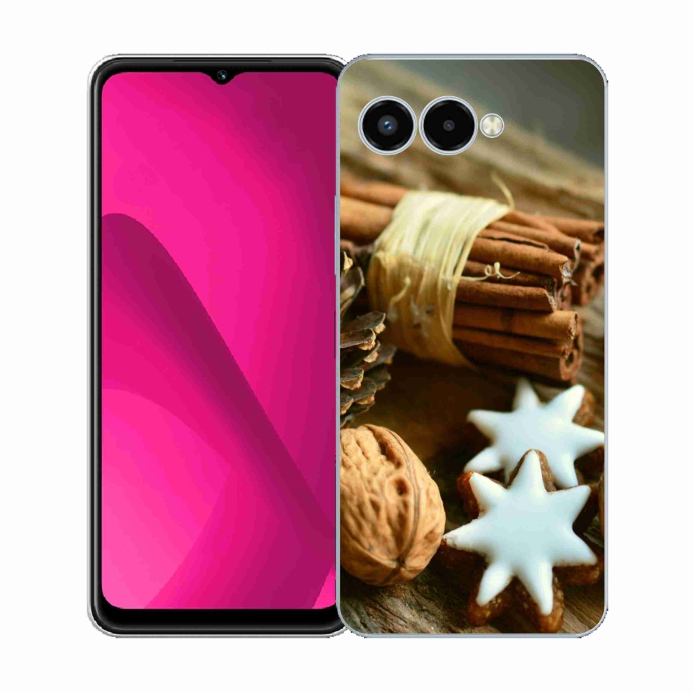 Gélový kryt mmCase na T-Mobile T Phone 3 - škorica a perníčky