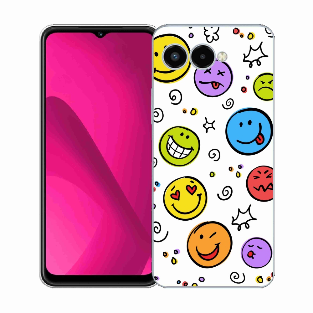 Gélový kryt mmCase na T-Mobile T Phone 3 - smajlíci