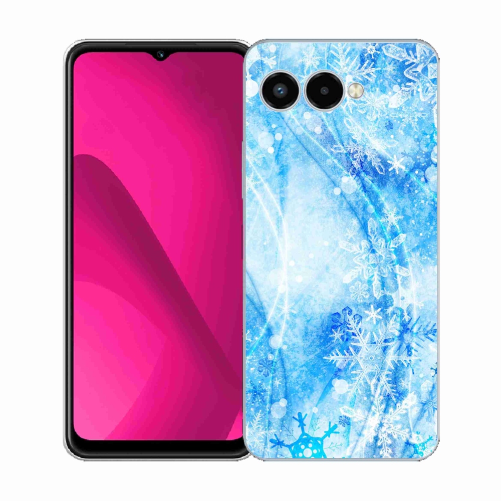 Gélový kryt mmCase na T-Mobile T Phone 3 - snehové vločky