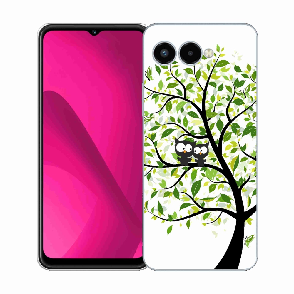 Gélový kryt mmCase na T-Mobile T Phone 3 - sovičky na strome