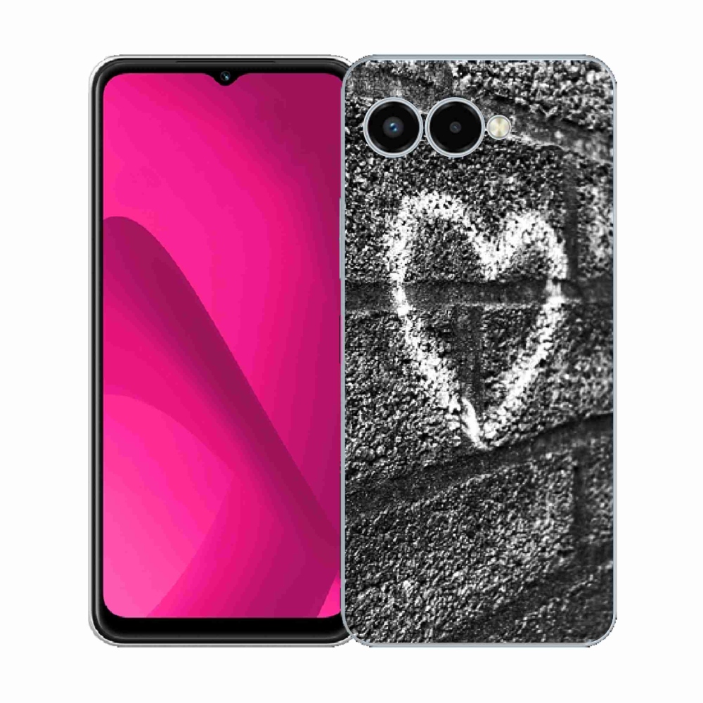 Gélový kryt mmCase na T-Mobile T Phone 3 - srdce na stene