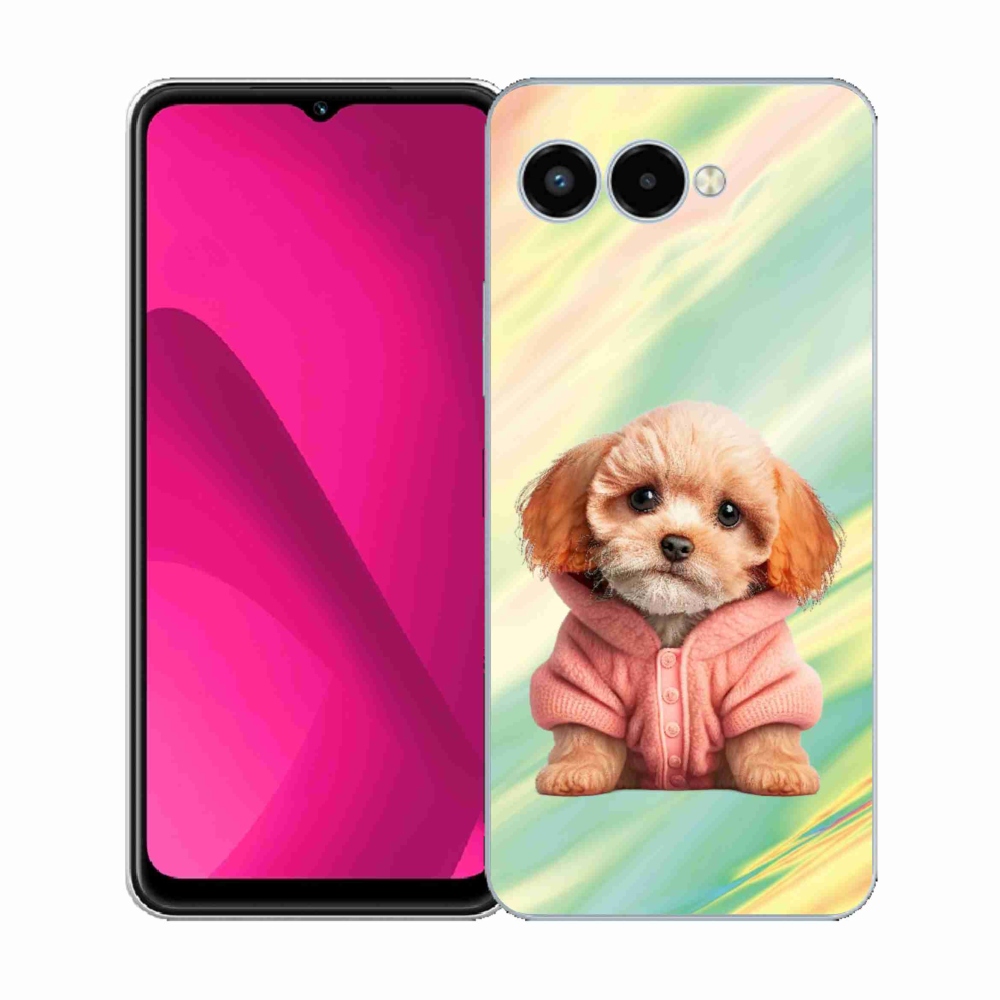 Gélový kryt mmCase na T-Mobile T Phone 3 - šteňa vo svetri