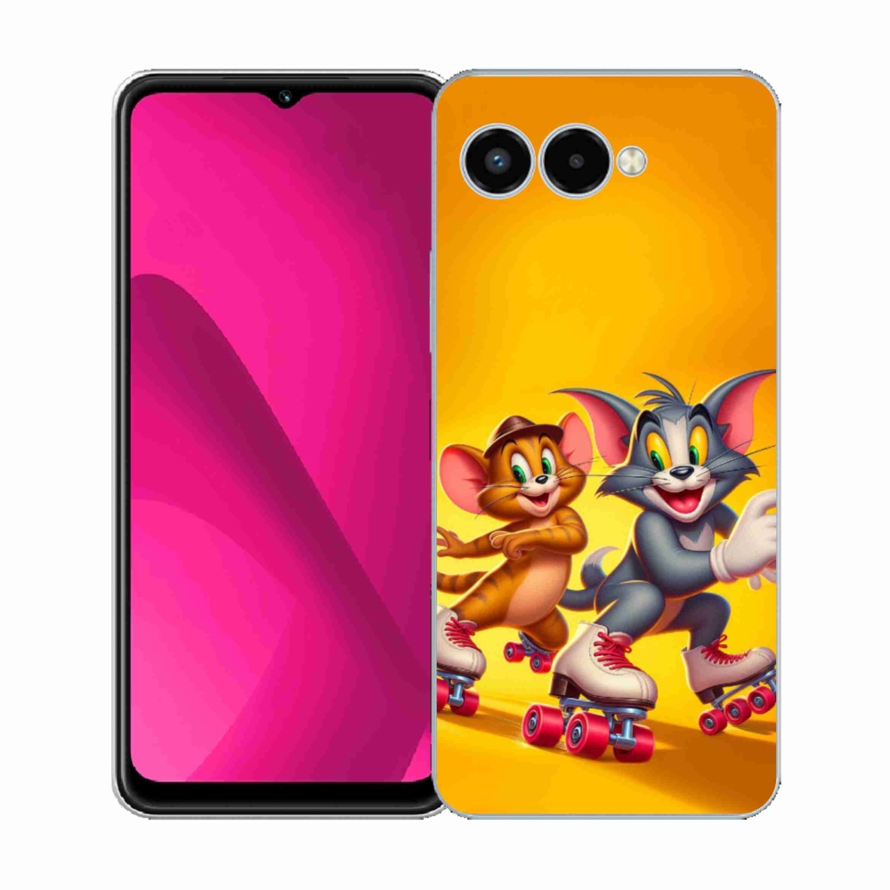 Gélový kryt mmCase na T-Mobile T Phone 3 - tom a jerry