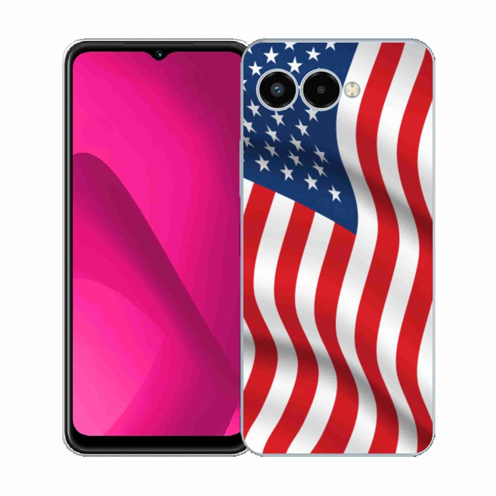 Gélový kryt mmCase na T-Mobile T Phone 3 - USA vlajka